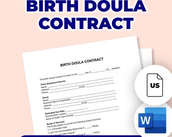 Birth Doula Contract | Printable File For Microsoft Word