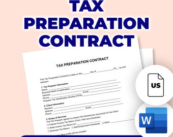Tax Preparation Contract | Printable File For Microsoft Word