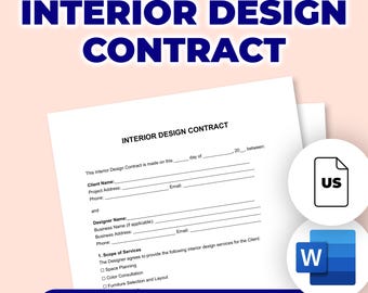Interior Designer Contract | Printable File For Microsoft Word