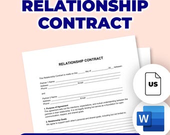 Relationship Contract | Printable File For Microsoft Word