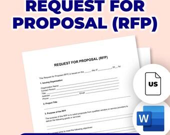 Anfrage für Angebot (Rfp) | Druckbare Datei für Microsoft Word