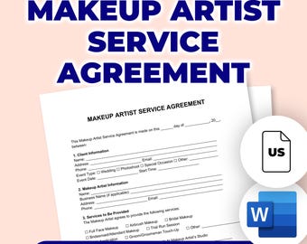 Makeup Artist Service Agreement | Printable File For Microsoft Word