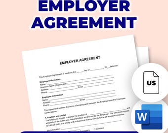 Employer Agreement | Printable File For Microsoft Word