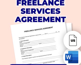 Freelance Services Agreement | Printable File For Microsoft Word
