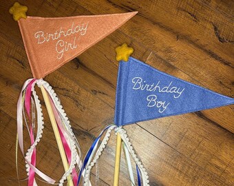 Wool Blend Felt Birthday Pennant