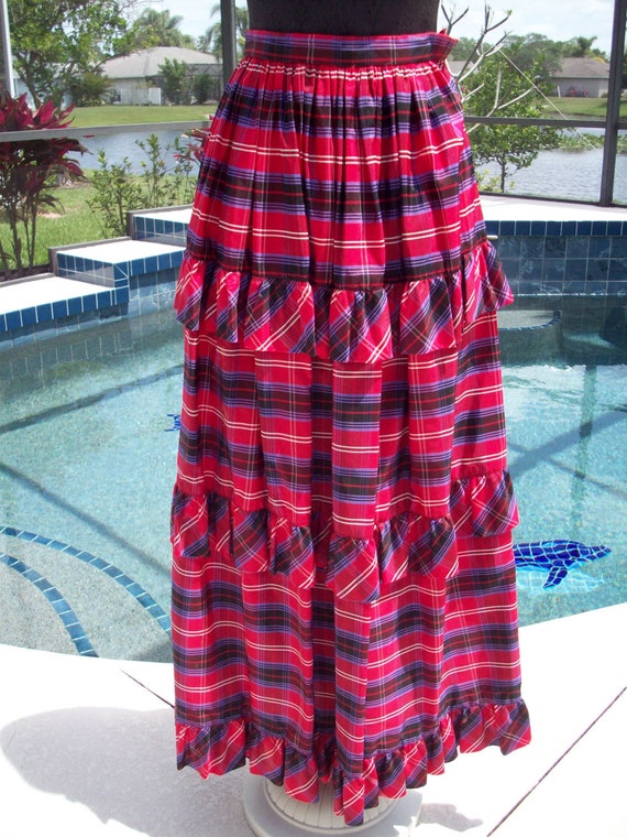 Long Holiday Taffeta Ruffle Gala Skirt