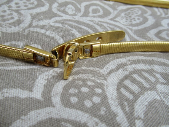 Vintage Gold Cinch Belt - image 5