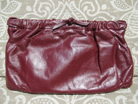 Vintage Burgundy Leather Purse By Anne Klein - image 4