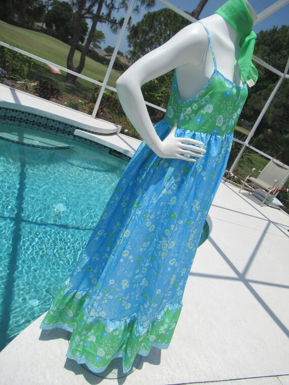 Vintage Long Spring Maxi Dress - image 5