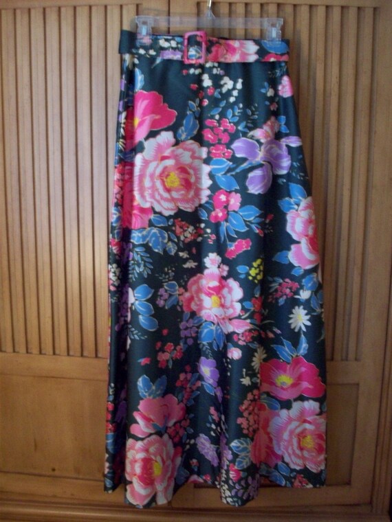 Long Flower Print Skirt by Malbe - image 10