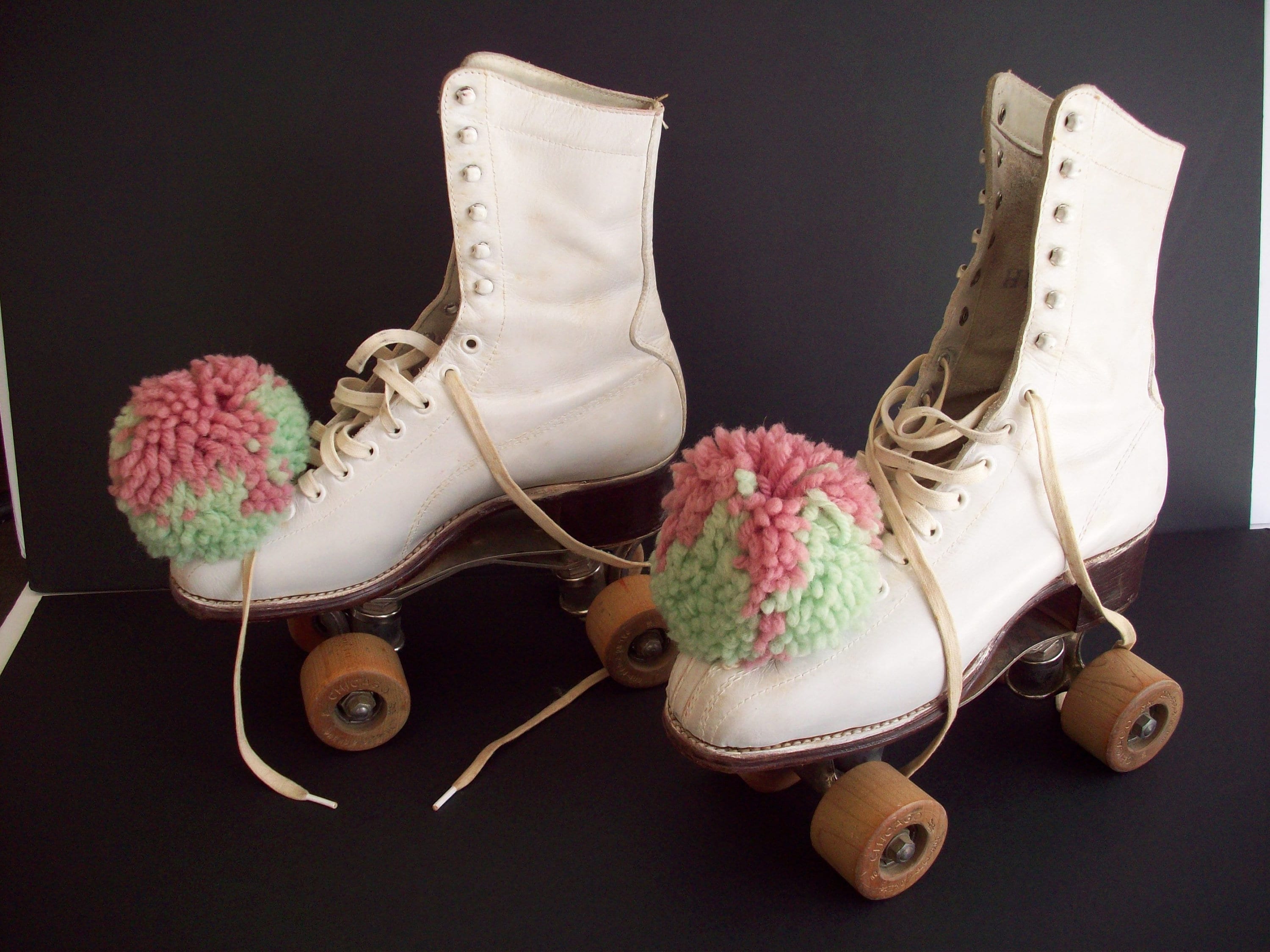 Pom poms on roller skates  Roller skates, Roller skating party, Wedding  sneaker