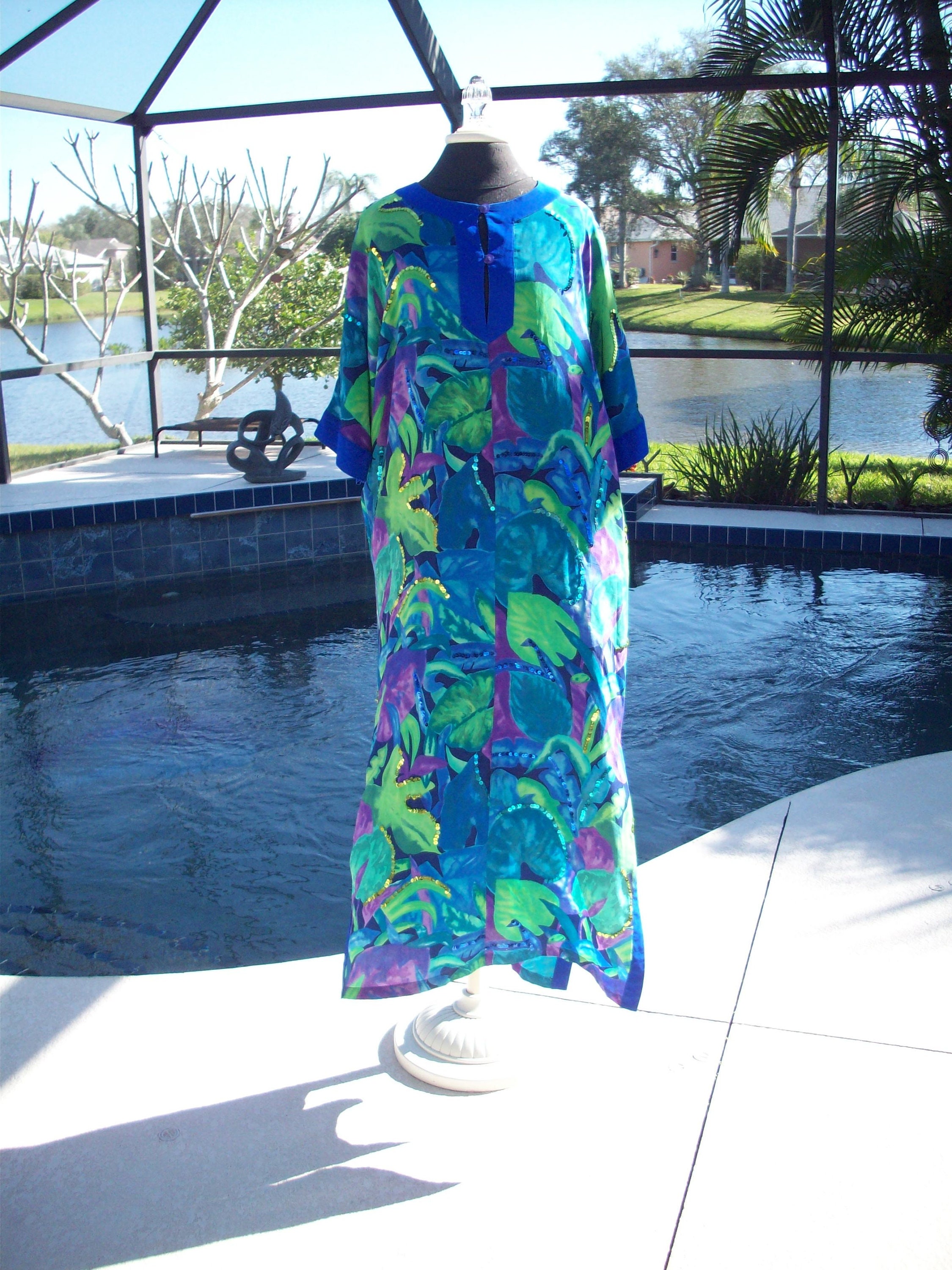 Vintage Flowing Caftan/dress by Diane 