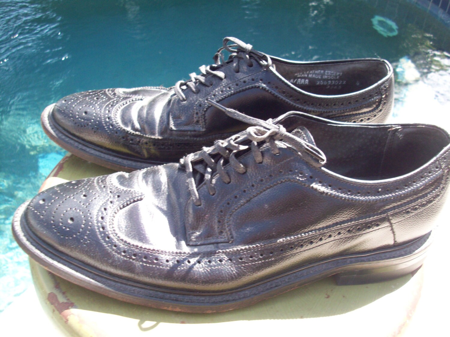 Black Leather Wingtip Shoes Hanover 