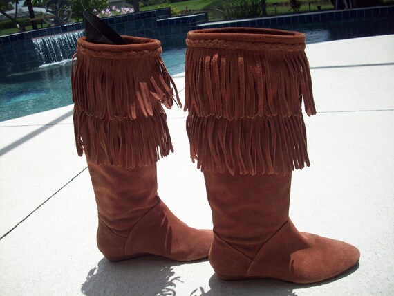 Botas altas online con flecos