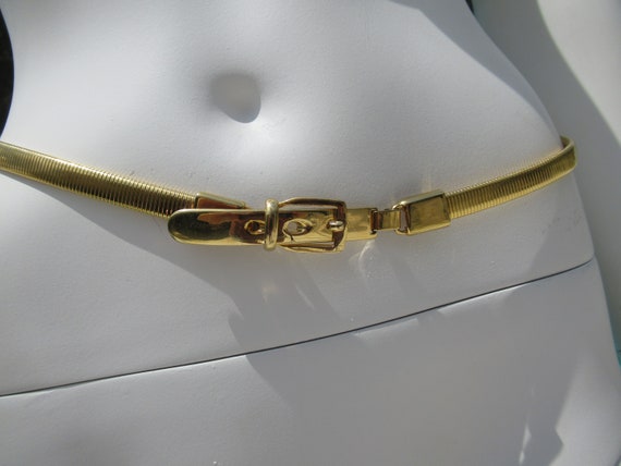 Vintage Gold Cinch Belt - image 1