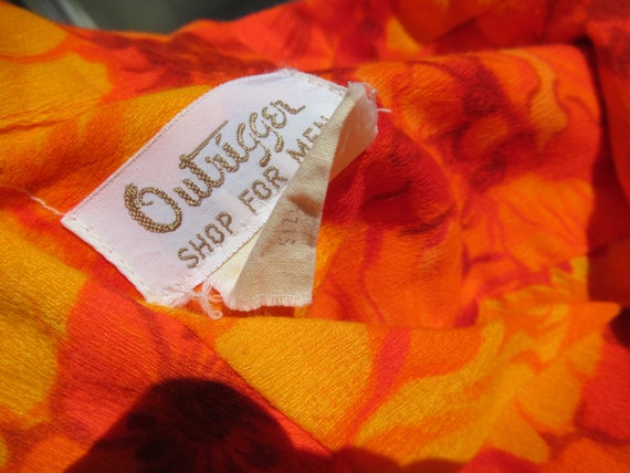 Vintage Hawaiian Shirt, Outrigger Shop for Men - image 8