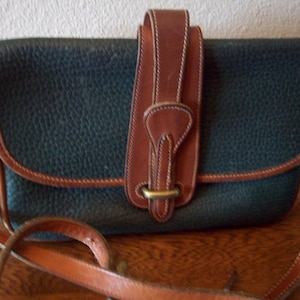 Vintage Small Green Dooney and Bourke USA All Weather Leather Handbag