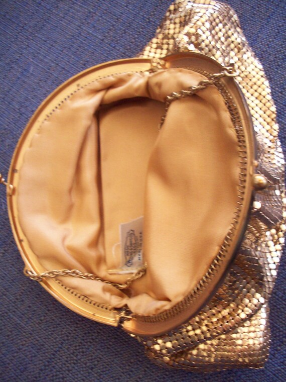 Gold Metal Mesh Handbag by Whiting & Davis - image 4