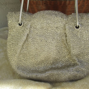 Vintage Silver Beaded Purse By Walborg