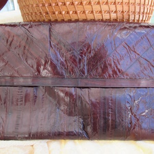 Vintage Brown Eel Skin Four Pocket Envelope Purse