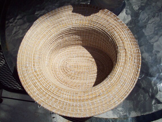 Vintage Woven Straw Fedora / Top Hat / Boaters Ha… - image 6