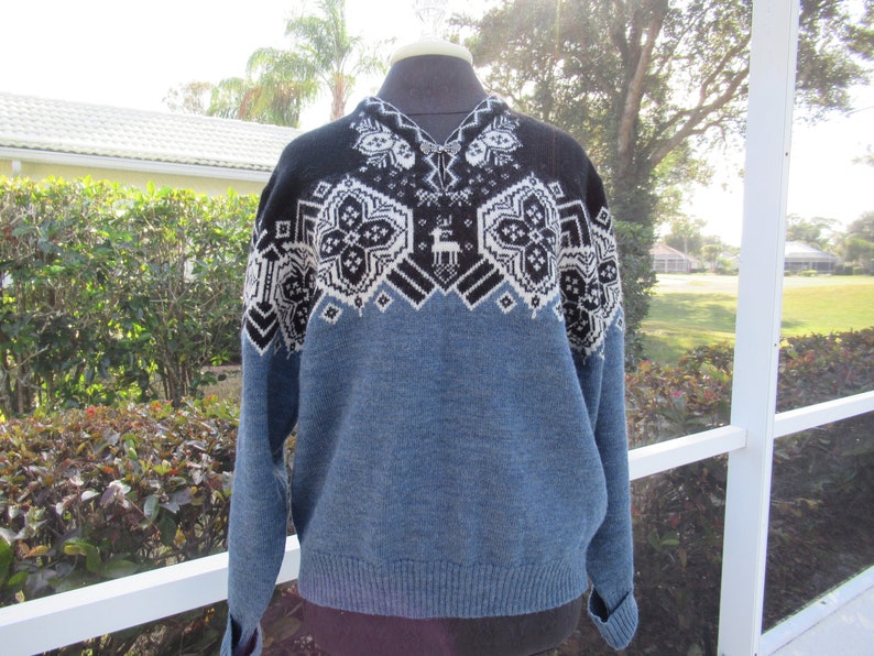 Lovely Vintage 100% Wool Sweater by John Rich and Bros. Woolrich image 3