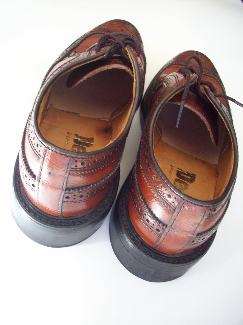 Mens Brown Leather Wingtip Shoes Dexter Shoemakers to Etsy