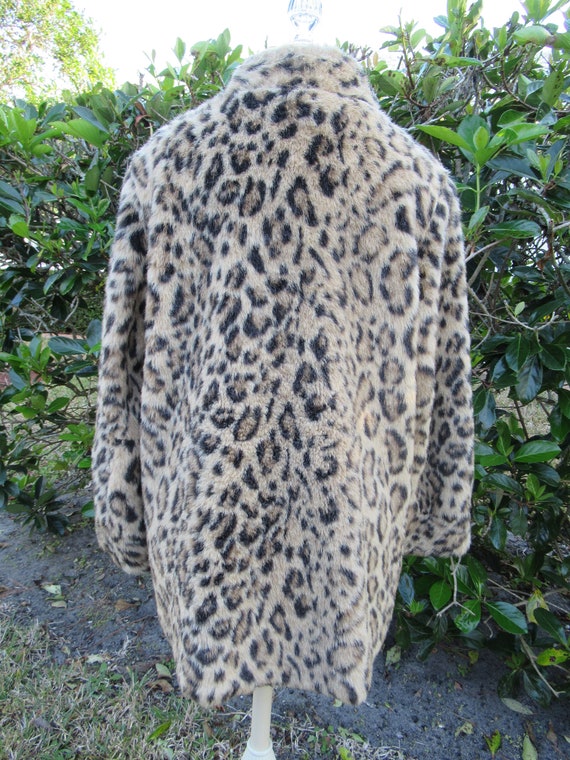 Vintage Leopard / Ocelot Fabulous Faux Fur Coat b… - image 9