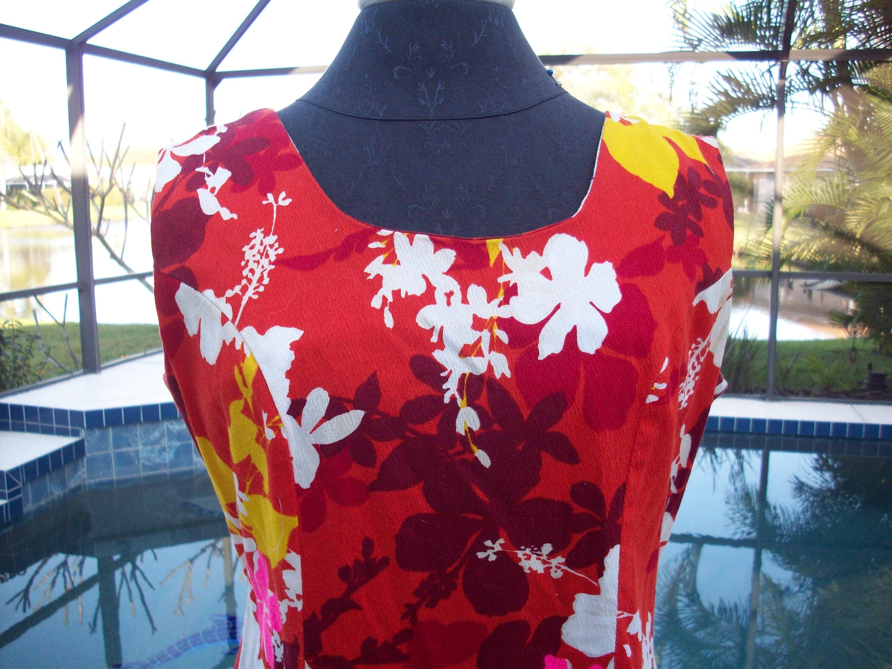 Vintage Hawaiian Maxi Dress by Hukilau Fashions Honolulu | Etsy