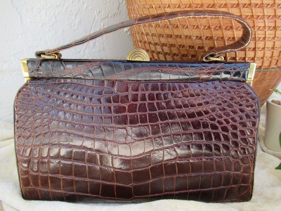 Vintage Brown Alligator Skin Purse by Rendl Original | Etsy