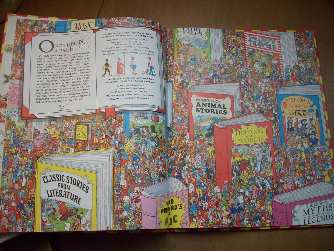 Where's Waldo The Wonder Book By Martin Handford Etsy
