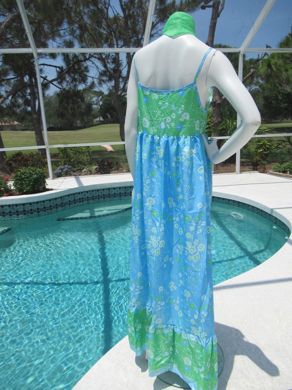 Vintage Long Spring Maxi Dress - image 6