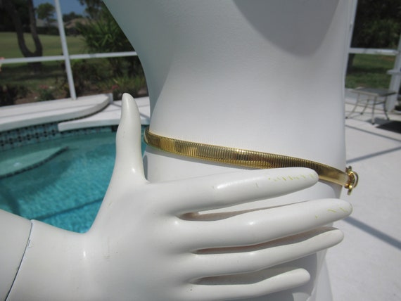 Vintage Gold Cinch Belt - image 2