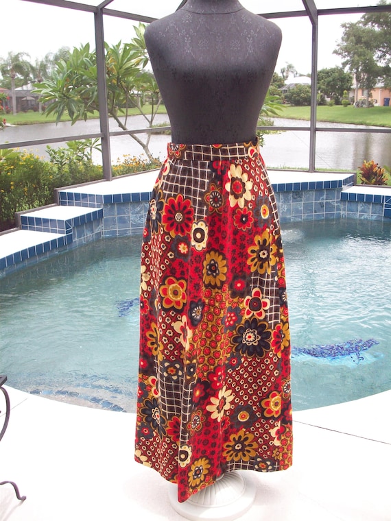 Flower Power Print Skirt