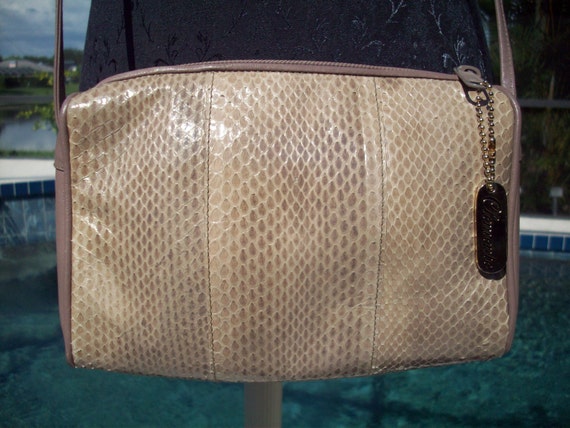 Tan Snake Skin Purse by Clemente - image 1
