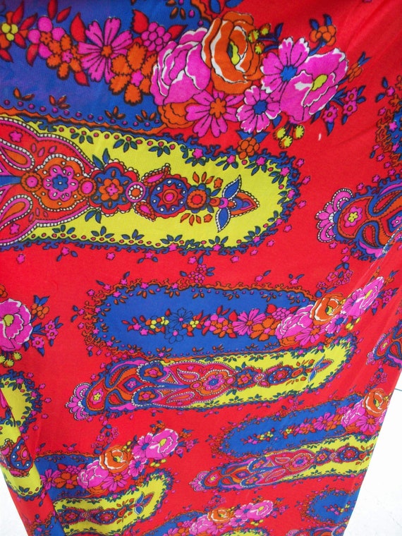 Colorful Flower and Paisley Print Skirt - image 10