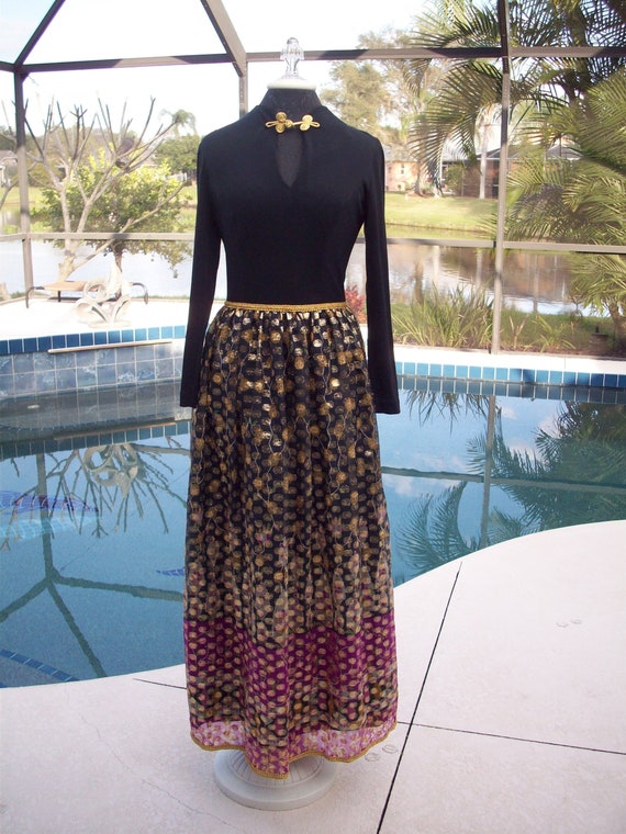 Vintage Long Evening Lame Dress