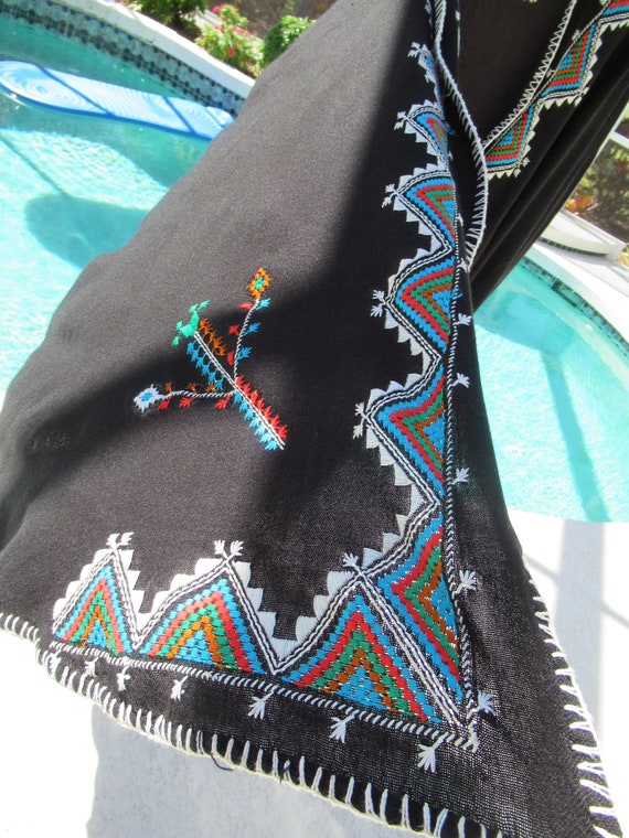 Vintage Hooded Cape/Cloak With Colorful Embroidery - image 6
