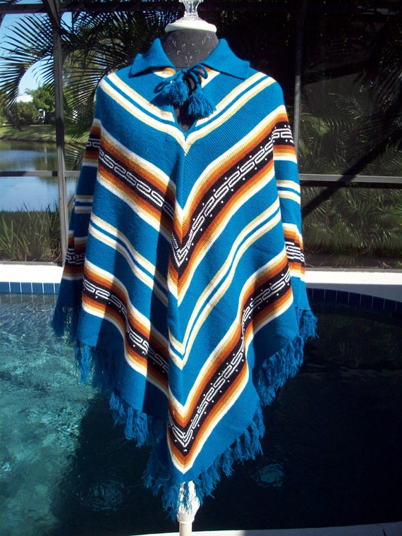 Aztec Bohemian Poncho/Cape - image 2