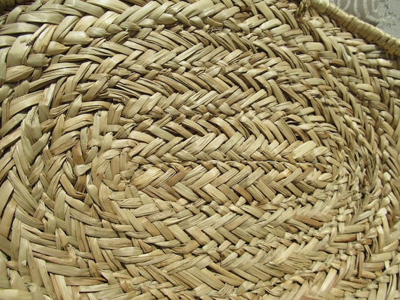 Vintage Woven Straw Large Basket Purse - image 4