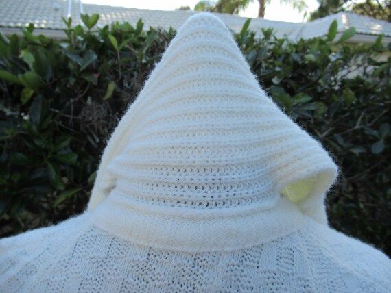 Cream Knit Button Up Cape/Shawl With Scarf By San… - image 8