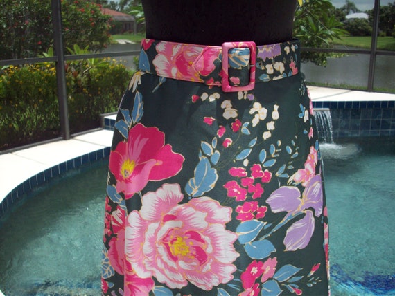 Long Flower Print Skirt by Malbe - image 5