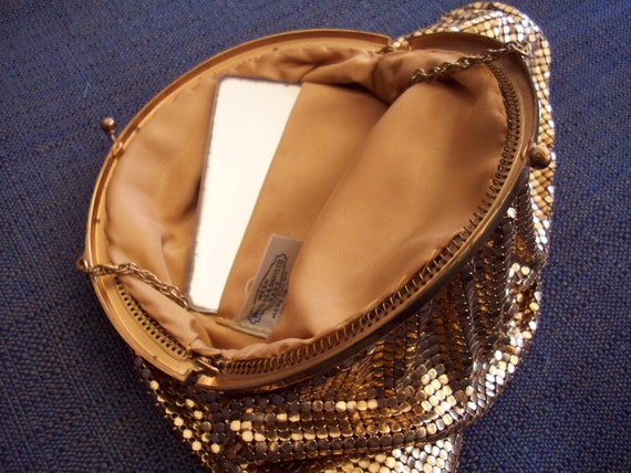 Gold Metal Mesh Handbag by Whiting & Davis - image 3