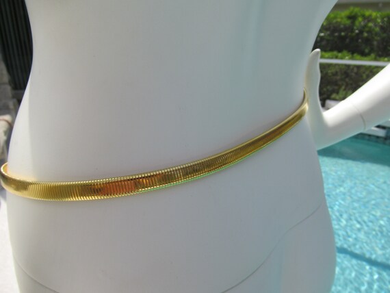 Vintage Gold Cinch Belt - image 3