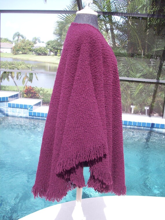 Wool Burgundy Cape/Shawl/Coverall by Weave O' The… - image 5