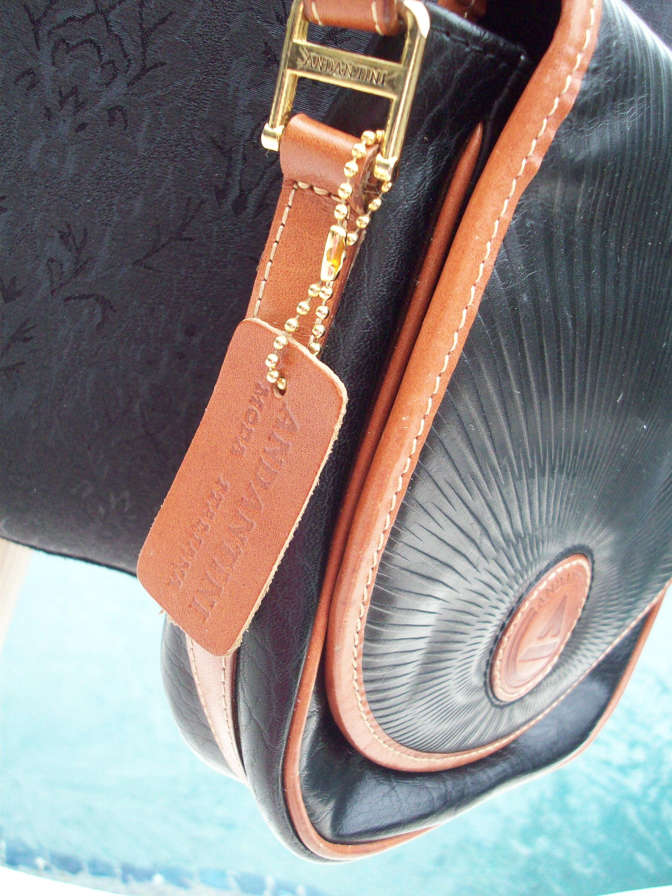 Vintage Andantini Moda Italiana Brown Leather Vintage Brown Andantini Moda Italiana Hanbag With Strap  main image 2