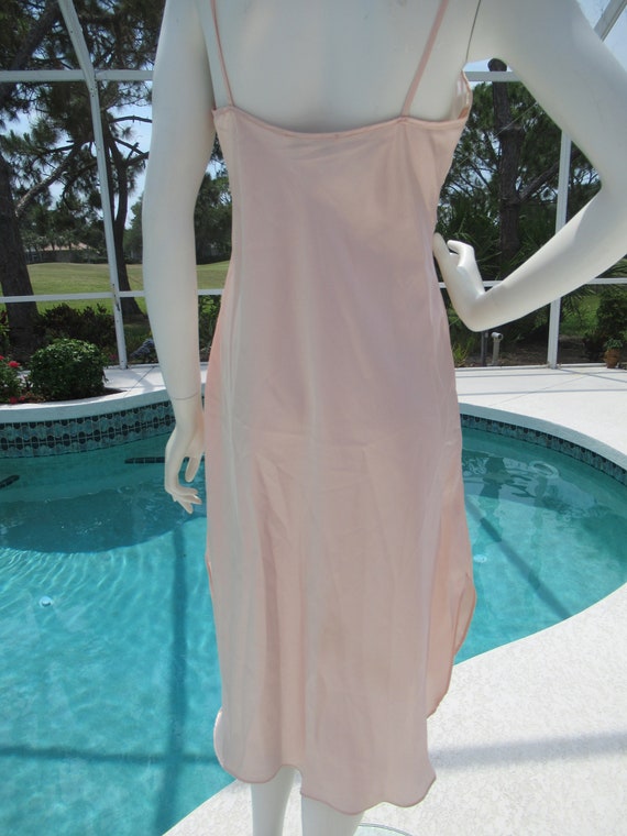 Vintage Pink Spaghetti Strap Night Gown Lingerie … - image 6