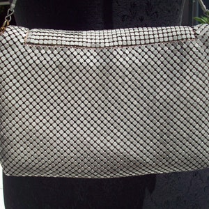 Vintage Taupe Color Metal Mesh Handbag/Clutch image 4