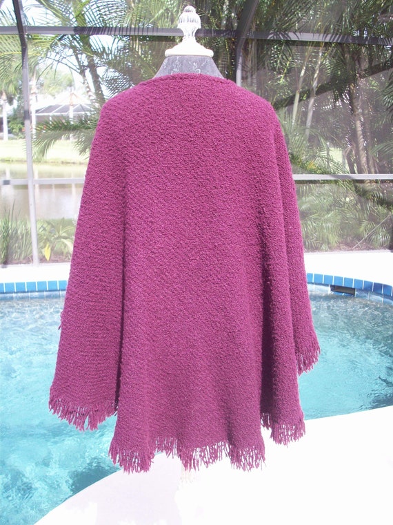 Wool Burgundy Cape/Shawl/Coverall by Weave O' The… - image 6