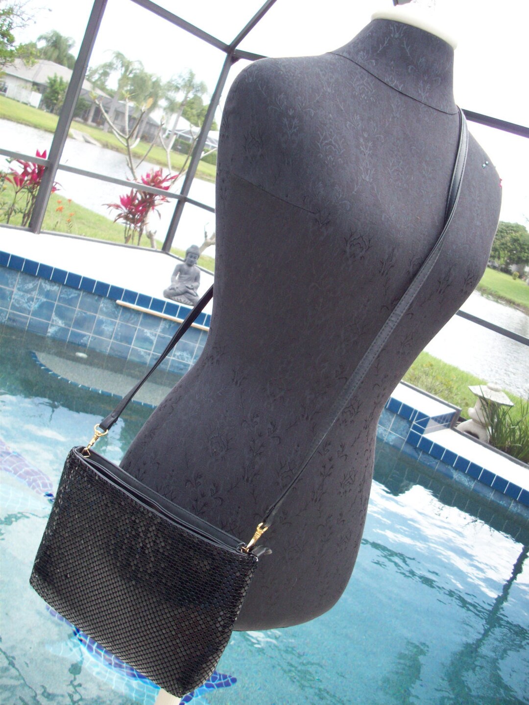 Mesh Handbag Vintage Black Metal Mesh Handbag/clutch by Whiting & Davis - Etsy